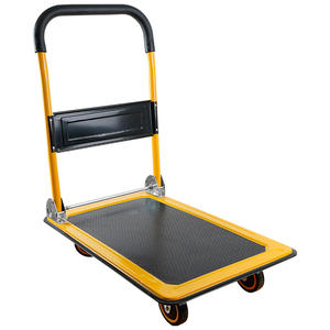 Carro de <span class=keywords><strong>Plataforma</strong></span> de Acero de Cuatro Ruedas de Alta Calidad, Recubrimiento en Polvo OEM, Carro de Supermercado, Carretilla de Almacén, Carro de Carga Industrial Moderno, el <span class=keywords><strong>Mejor</strong></span> - Product Image 5