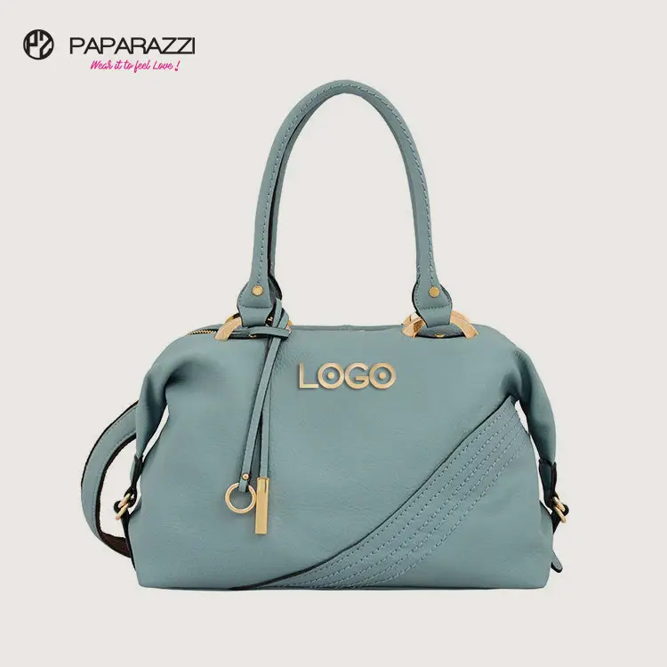 Bolsos De Mujer #PA0264 Custom 100% washed vegan pu leather tassel decorative female hand bags custom blue women's satchel bags