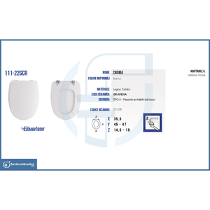 Sedile WC Gravena Croma Vase, Design Moderno Europeo, Sgancio Rapido, Chiusura Ammortizzata, Telecomando, in Resina Urea per Bagno Domestico - Product Image 5