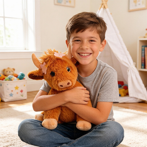 Peluche de Vaca Highland Personalizado con Peso, Aromatizado con Lavanda, Calentable, para Aliviar la Ansiedad y Dormir, Peluche Suave y Relajante - Product Image 4