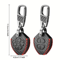Housse de clé de voiture en cuir PU durable, étui de protection pour télécommande pour Toyota Camry, Avalon, Corolla, Matrix, Rav4, Venza, Yaris