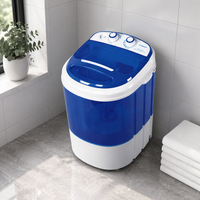 Lave-linge portable mini compact à cuve unique, lave-linge électrique pour les voyages, chaussettes, sous-vêtements