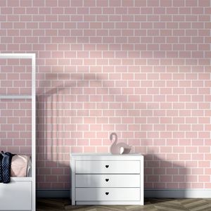 Calcomanías de pared con efecto de azulejo <span class=keywords><strong>rosa</strong></span>, <span class=keywords><strong>palo</strong></span> autoadhesivo impermeable para cocina, <span class=keywords><strong>baño</strong></span>, salpicaduras, decoración moderna fácil de limpiar - Product Image 2