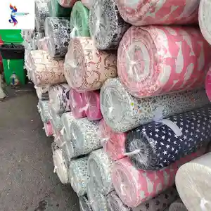 Hàng loạt chất lượng giả giả bông Linen in vải bán buôn stocklot in bông Áo sơ mi vải may mặc bắt chước li