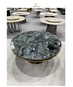 <span class=keywords><strong>Table</strong></span> à manger en pierre de luxe en marbre émeraude <span class=keywords><strong>bleu</strong></span> personnalisée de haute qualité Meubles en pierre pour la maison de l'hôtel Fabricant de meubles sur mesure - Product Image 1