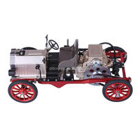 Modèle de voiture classique vintage TECHING DM227 RC en métal à assembler soi-même, kit de modèle d'éducation scientifique mécanique