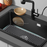 Tapis de protection d'évier en silicone personnalisé, tapis antidérapant pour évier de cuisine et bar, filet de drainage antidérapant pour vaisselle de cuisine