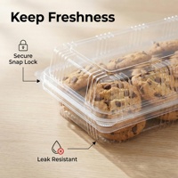 Boîtes d'emballage alimentaire en gros pour croissants et sandwichs, avec couvercles transparents, pour la cuisson et la conservation des aliments