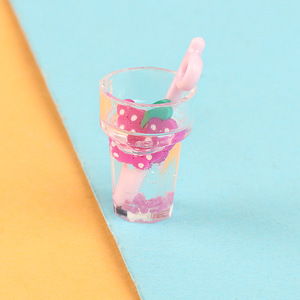 Venta al por mayor Mini Limonada Deco Simulación Luminoso Acrílico Cuentas Tridimensional Comida Decoración Mini Bebida Botella DIY Encanto - Product Image 5