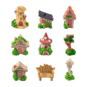 Décoration de <span class=keywords><strong>jardin</strong></span> féerique en résine peinte à la main, motif abstrait artistique de dessin animé, champignon magique, maison en souche, vente en gros - Product Image 6