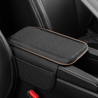 Coussin d'accoudoir de console centrale en cuir avec rangement, accoudoir de voiture avec poche pour téléphone perforée, ergonomique, pour BMW Toyota Honda