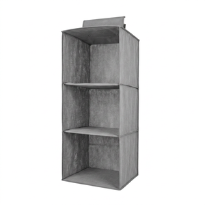 Caja de Almacenamiento Plegable Mnj de Plástico PP de 3 Niveles, Minimalista, Moldeada por Inyección, 30x30x60 CM, Rectangular, para Ropa - Product Image 1