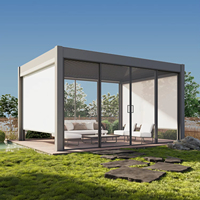 Pergola en aluminium sur mesure, imperméable, avec toit à lamelles réglables, motorisée, pour patio, jardin, villa, cour arrière
