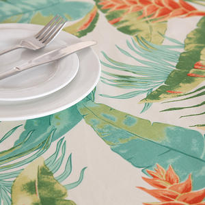 Tovaglia <span class=keywords><strong>e</strong></span> Tovaglietta da Caffè in Tela di Cotone Spessa con Motivo Floreale Rettangolare in Rilievo Personalizzabile Disponibile - Product Image 3