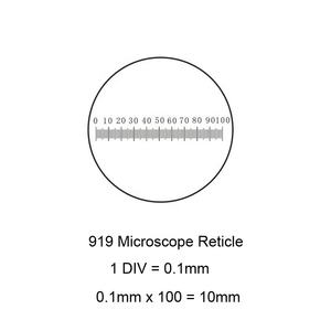 919 현미경 통증 스케일 유리 광학 마이크로 미터 눈금자 직경 측정 접안 렌즈 - Product Image 3