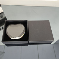 Cadre photo en cristal gravé au laser 110*95*30MM, bloc de cristal K9 en forme de cœur, cadeaux pour mariage et Saint-Valentin