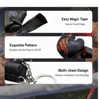 Souvenirs personnalisés pour événements de boxe, sac de frappe, gants de boxe, porte-clés avec logo imprimé, mini porte-clés en cuir PU 3D, porte-clés de sport pour la salle de sport, en cadeau