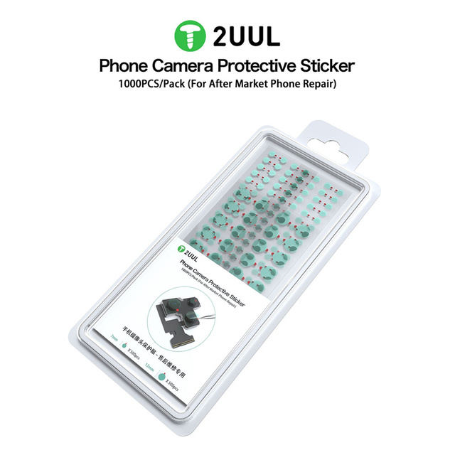2UUL Phone Camera Protective Sticker 7mm 12mm Front Rear Infra-red Dot Matrix Dust Proof Tape 1000Pcs/Pack