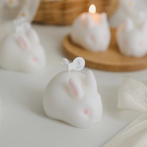 Bougies parfumées en cire de soja faites à la main, en forme de lapin mignon, cadeaux petits et adorables, prix direct usine le plus bas - Product Image 1