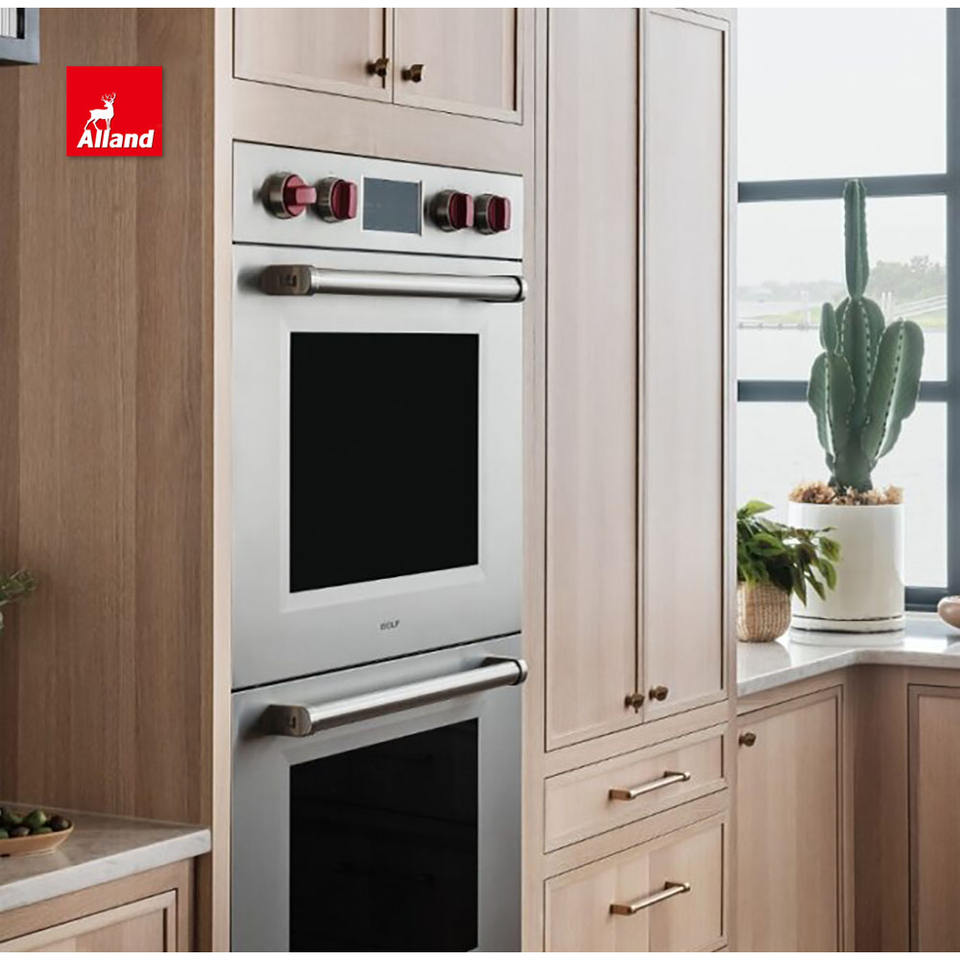 AllandCabinet White Oak Kitchen Cabinet with Slim Shaker Solid Wood ...