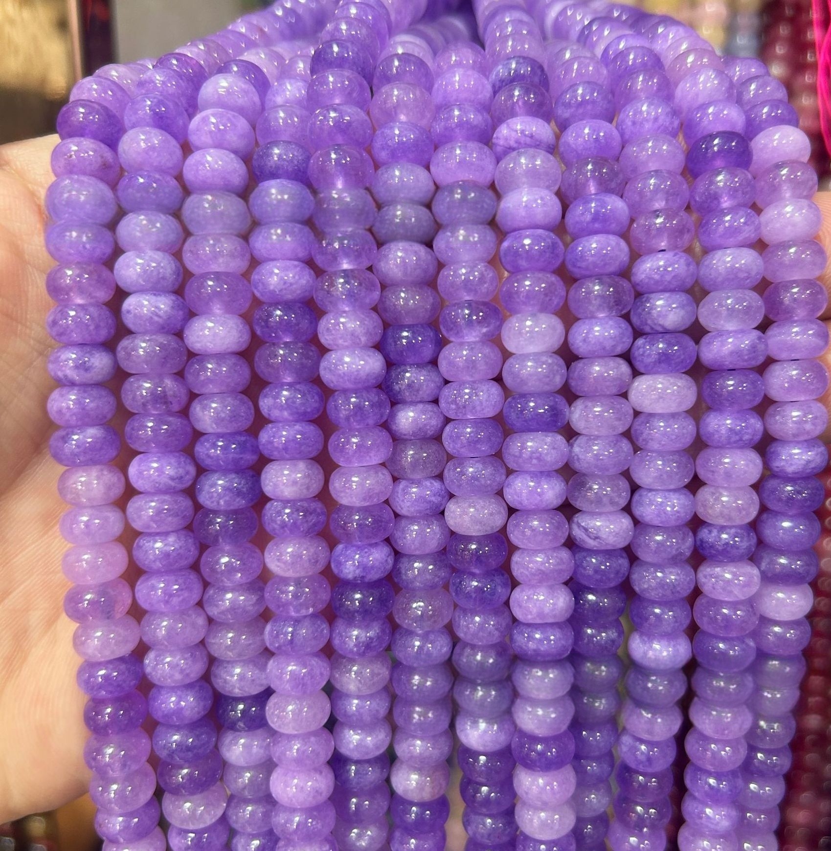 Hot Selling Natural Crystal Loose Stone Beads 5*8mm Gemstones Handmade Beads Mix Colour Polish Style for Jewelry Making