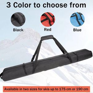 <span class=keywords><strong>Sac</strong></span> de <span class=keywords><strong>ski</strong></span> rembourré avec fermeture à glissière verrouillable 600D Tissu Oxford pour skis 175 - 190cm - Product Image 2