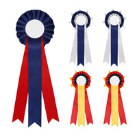 Ruban de récompense en satin 100% polyester imprimé feuille d'or ODM, multicolore, pour compétitions sportives, événements scolaires et concours.