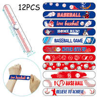 Nouveau bracelet en PVC en forme de bâton de baseball pour le marché international, idéal pour les décorations de fête
