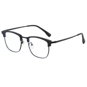 Monture de lunettes optiques demi-cerclées unisexe 31159 en TR90, style sourcil, avec verres PC anti-lumière bleue, taille moyenne, forme quadrilatère - Product Image 1