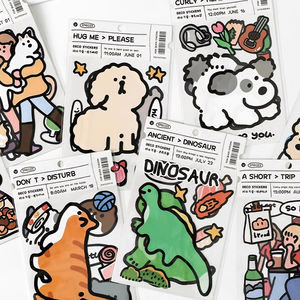 Calcomanía de PVC de dibujos animados bonitos, calcomanía impermeable DIY, funda decorativa para ordenador, papelería impresa para iPad, teléfono, portátil, equipaje - Product Image 1