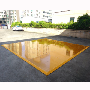 Interlocking glossy plywood aluminum modular dance floor for events - Product Image 1