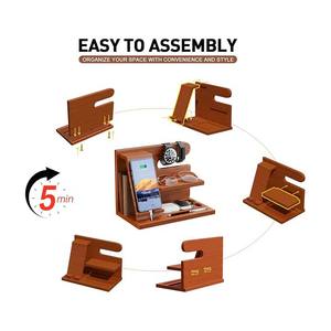 Soporte <span class=keywords><strong>de</strong></span> teléfono <span class=keywords><strong>de</strong></span> madera para organizador Soporte <span class=keywords><strong>de</strong></span> reloj Soporte <span class=keywords><strong>de</strong></span> billetera Organizadores <span class=keywords><strong>de</strong></span> escritorio Madera natural - Product Image 2