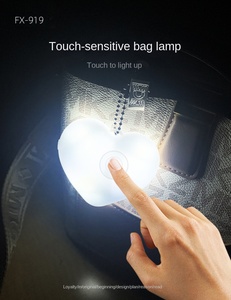 Smart Home Touch Sensor Handbag Light Heart <b>LED</b> Purse Night Light Bag Lamp with Clip Mother's Day Gift - Product Image 3