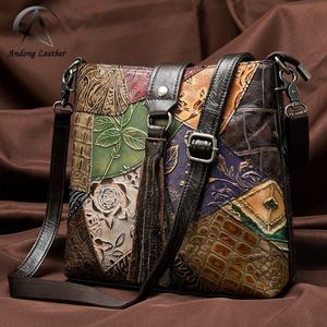Bolso Bandolera de Cuero Vacuno Genuino Andong para Mujer, Estilo Retro, Elegante, Casual, Nuevo - Product Image 1
