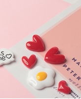 Aimant de réfrigérateur 3D coeur rouge tridimensionnel décoration de réfrigérateur coeur en résine de mariage