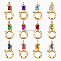 YUNCHENG Fabricant de bijoux ODM, Fermoir mousqueton serti de zircon, connecteur pour la création de colliers et bracelets DIY