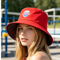 Gorra de Pescador Deportiva Reversible Roja y Gris de Secado Rápido, Personalizada al por Mayor, de Alta Calidad, con Estampado de Equipo, OEM