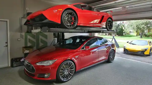 Nyaman hidrolik satu vertikal tunggal 2 mobil Hoist praktis sistem angkat mobil peralatan parkir - Product Image 6