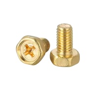 Vis à tête hexagonale fendue en laiton ASME B18.6.3 GB29.2 M5/M6/M8, à empreinte cruciforme Phillips, pour boîtiers électriques