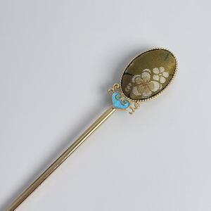 Bâtonnet à <span class=keywords><strong>cheveux</strong></span> en émail plaqué or <span class=keywords><strong>pour</strong></span> Cheongsam - Product Image 2