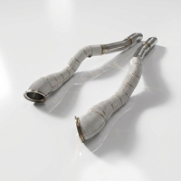 ING Downpipes en acier inoxydable à haut débit avec bouclier thermique pour Ferrari 812 – Amélioration des performances à fixation directe – Vente en gros