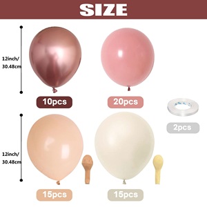 60 Ballons Rose Poudré Métallisé Chrome Or Rose Blanc Sable Nude de 12 Pouces pour Douche Nuptiale Anniversaire Rétro Rose Blush - Product Image 2
