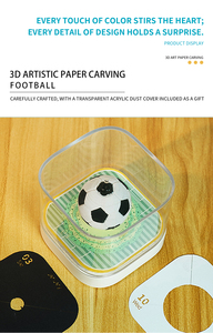 2026 beaux cadeaux de football <span class=keywords><strong>calendrier</strong></span> 3D quotidien bloc-notes papier artisanat déchirer Graduation cadeau Sculpture 3D bloc-notes pour garçon - Product Image 6