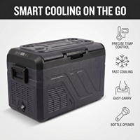 Mini-réfrigérateur-congélateur de voiture 12V 18L avec panneau de commande numérique Bluetooth, alimentation électrique DC/AC, modèle populaire, par le fabricant