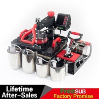 Freesub Combiné 5-en-1 Multifonctionnel Machines de Presse à Chaud par Sublimation pour T-shirts et Tasses