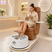 Fauteuil de pédicure spa marron réglable de qualité supérieure, sans plomberie, avec jets de spa pour les pieds, en gros, à vendre