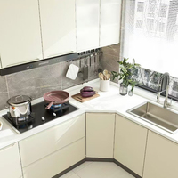 YALIG Armoire de cuisine modulaire de luxe en MDF avec évier et accessoires de charnières, design moderne, charnières importées de Chine