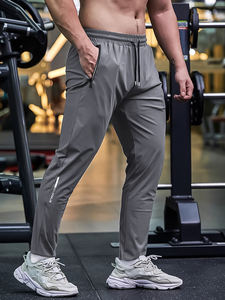 Fermuarlar cepler ile 3 paket erkek atletik pantolon hafif Sweatpants erkekler Joggers pantolon hızlı kuru egzersiz eğitimi ter pantolon - Product Image 4