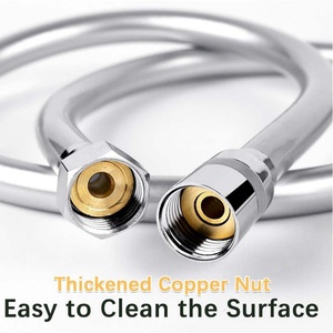 G1/2" Fit PVC Smooth Shower Hose Flexible Anti-Kink Handheld Shower <b>Head</b> Hose with Metal Connections Flexible PVC Shower Hose - Product Image 3