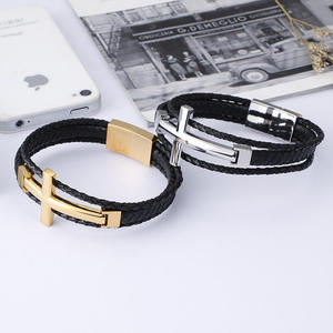 Fashion Jewelry <b>Bracelet</b> Bangle For Women Fine Jewelry <b>Bracelet</b> Bangle Stainless Steel Jewelry <b>Bracelet</b> Jewellery <b>Leather</b> Cross - Product Image 2